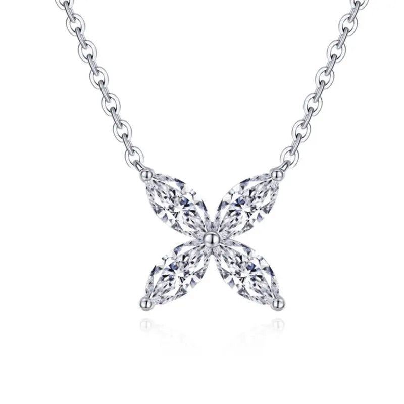 Four Leaf Clover Moissanite Necklace