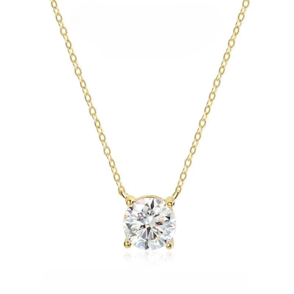 Classic Four-Prong Moissanite Necklace