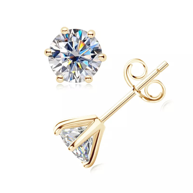 Six Prong Classic Stud Earrings