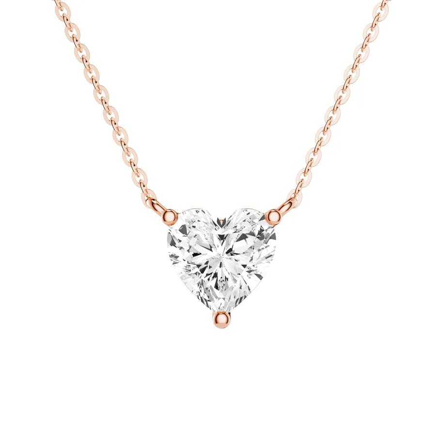 Heart Cut Solitaire Necklace