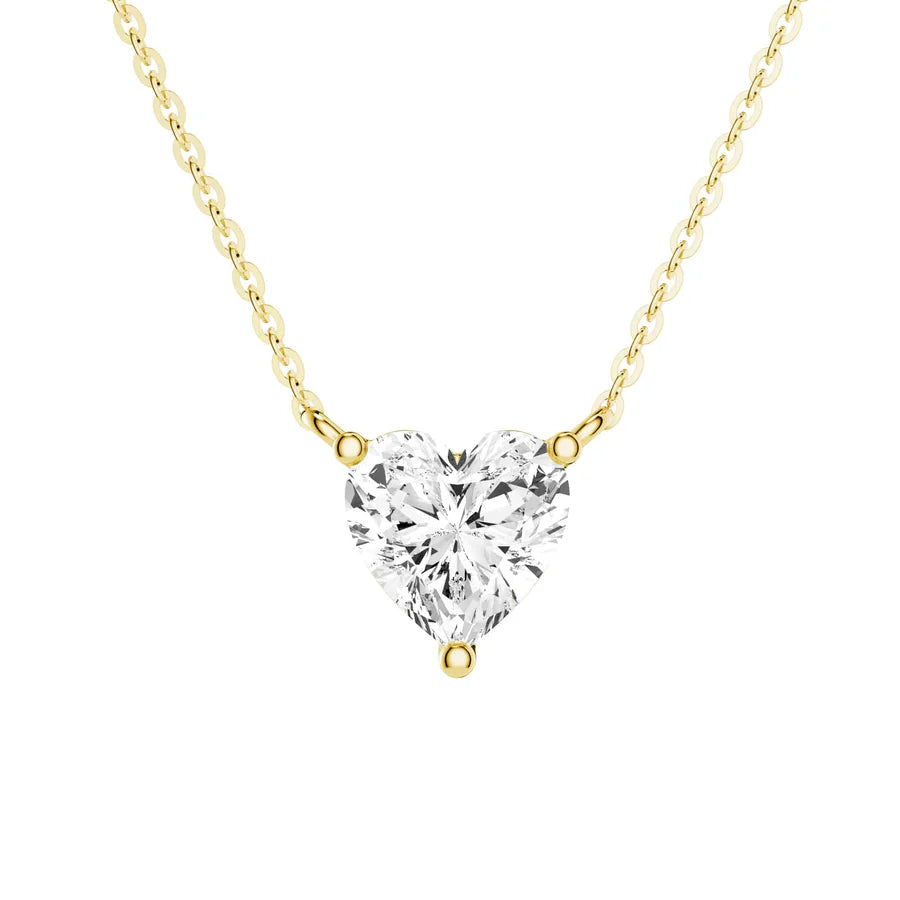 Heart Cut Solitaire Necklace