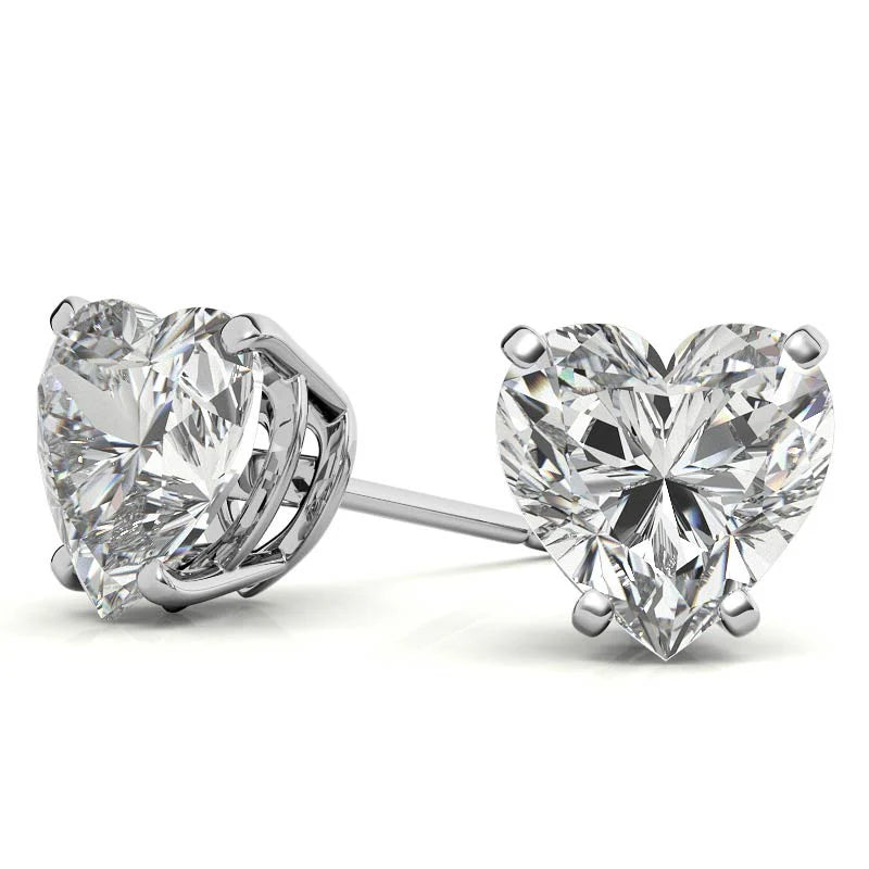 Eternal Love Heart Stud Earrings