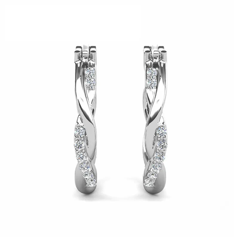 Twisted Vine Moissanite Hoop Earrings