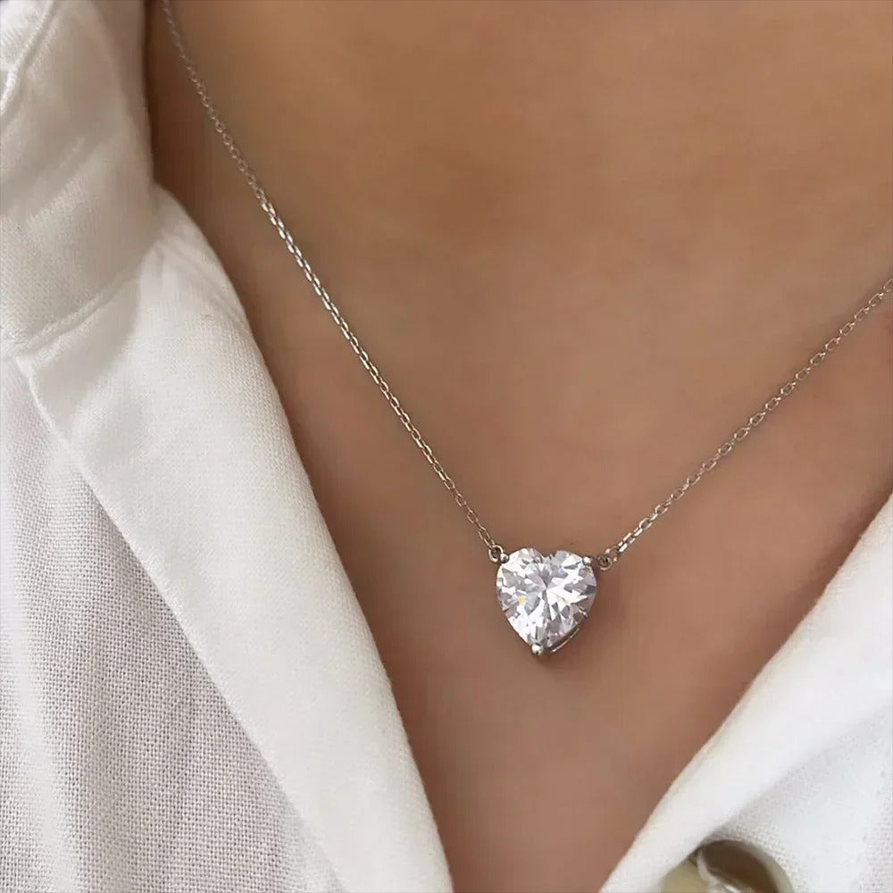 Heart Cut Solitaire Necklace